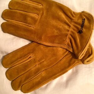 1 Pairs LEATHER Work Construction Gloves BRAND NEW Mens COWHIDE Adjustable